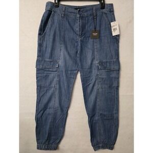 Sanctuary Modern Supply Women's Pants Sz 29 Blue Denim Cargo NWT